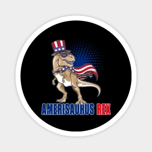 Amerisaurus Rex T-Rex Dinosaur 4th Of July Magnet